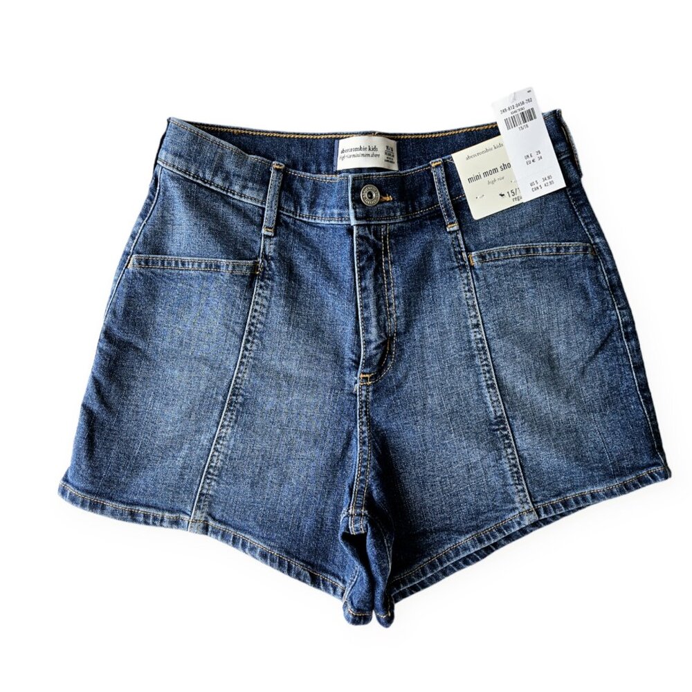 Abercrombie Kids High Rise Mini Mom Shorts